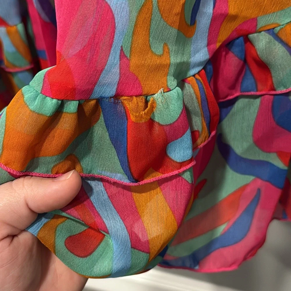 Colorful Abstract Patterned Dress - Picture 2 of 2